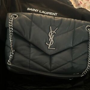 Saint Laurent Black Quilted Chain Bag